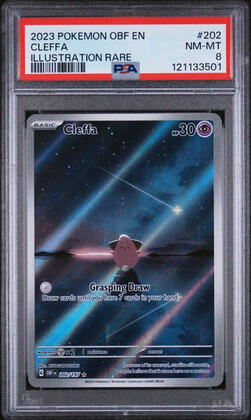 2023 Cleffa Obsidian Flames PSA 8 • Sold Out
